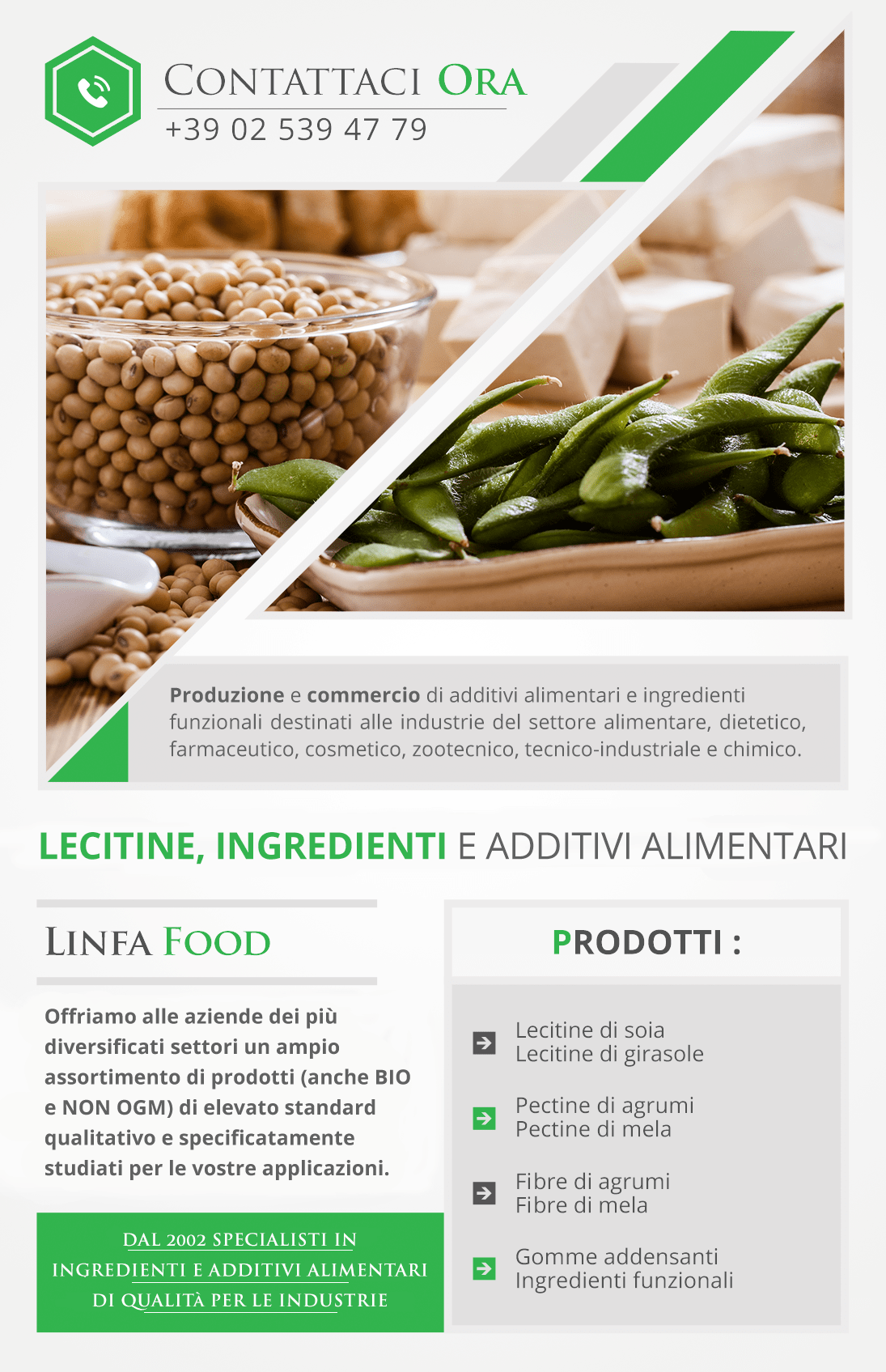 Commercializzazione lecitine alimentari e industriali - Milano